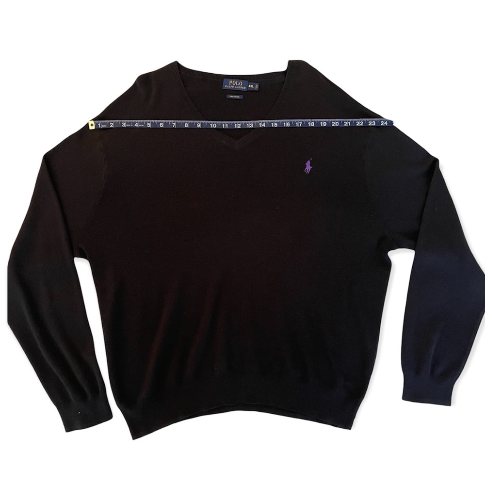 Ralph Lauren V Neck Sweater mens XXL black